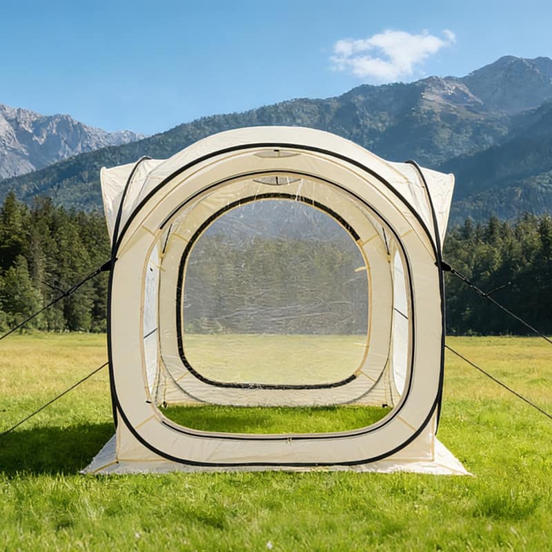 COSIEST Quick-Set Spectator Tent, 6/10/12FT Instant Outdoor Gazebo with Mesh, UV & Water Resistant, Khaki
