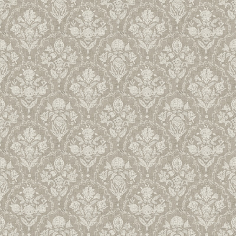 Frances Taupe Fishscale Wallpaper