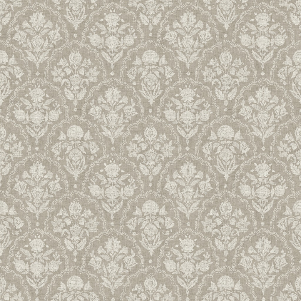 Frances Taupe Fishscale Wallpaper