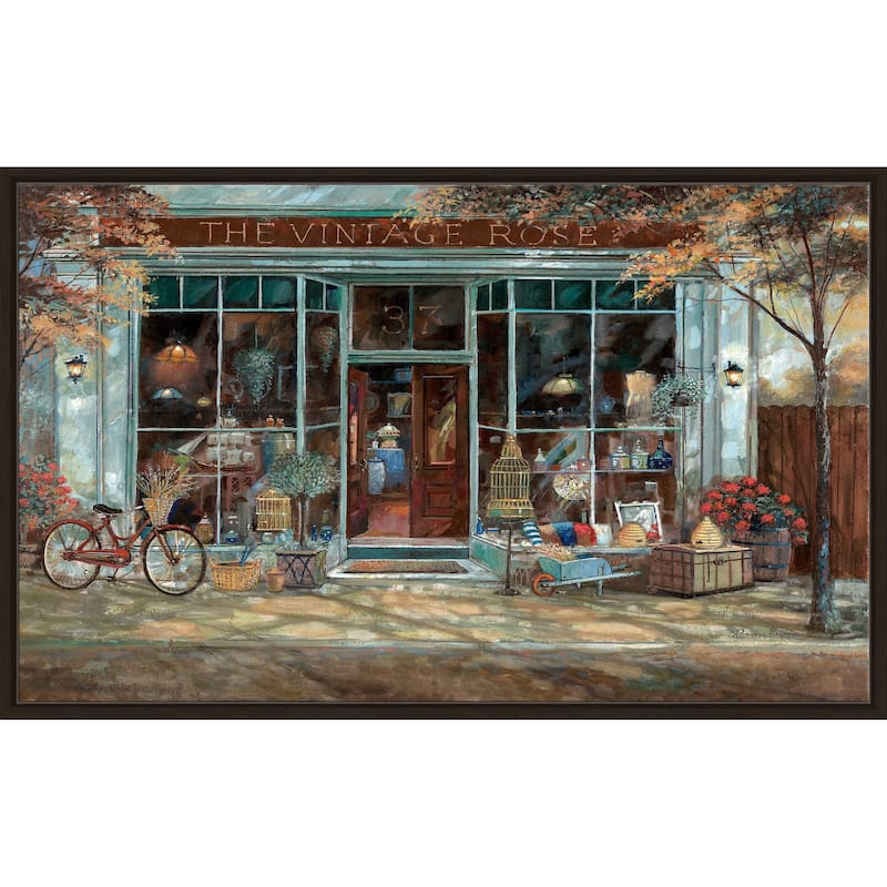 "Vintage Rose Revisited" by Ruane Manning Print on Floating Canvas