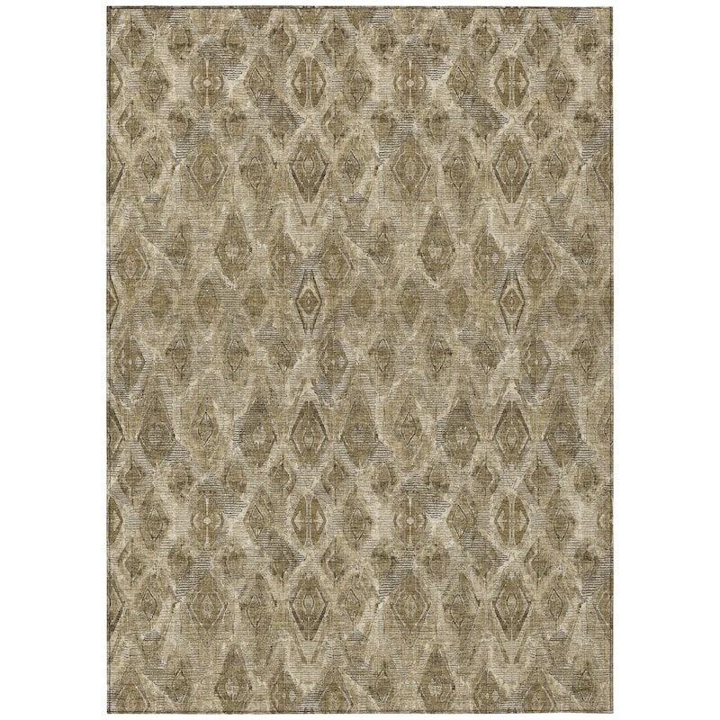 HomeRoots Geometric Traditional Rectangle Outdoor Rug