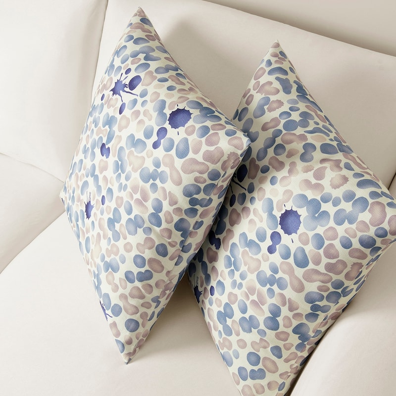 Exclusive Fabrics Printed Cotton Throw Pillow Covers 18 X 18 - Textured Decorative Pillow Covers (Set of 2)