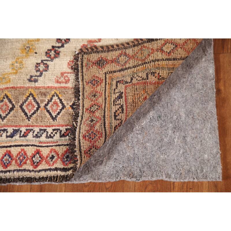 Geometric Gabbeh Persian Vintage Area Rug Hand-Knotted Wool Carpet - 4'7"x 7'3"