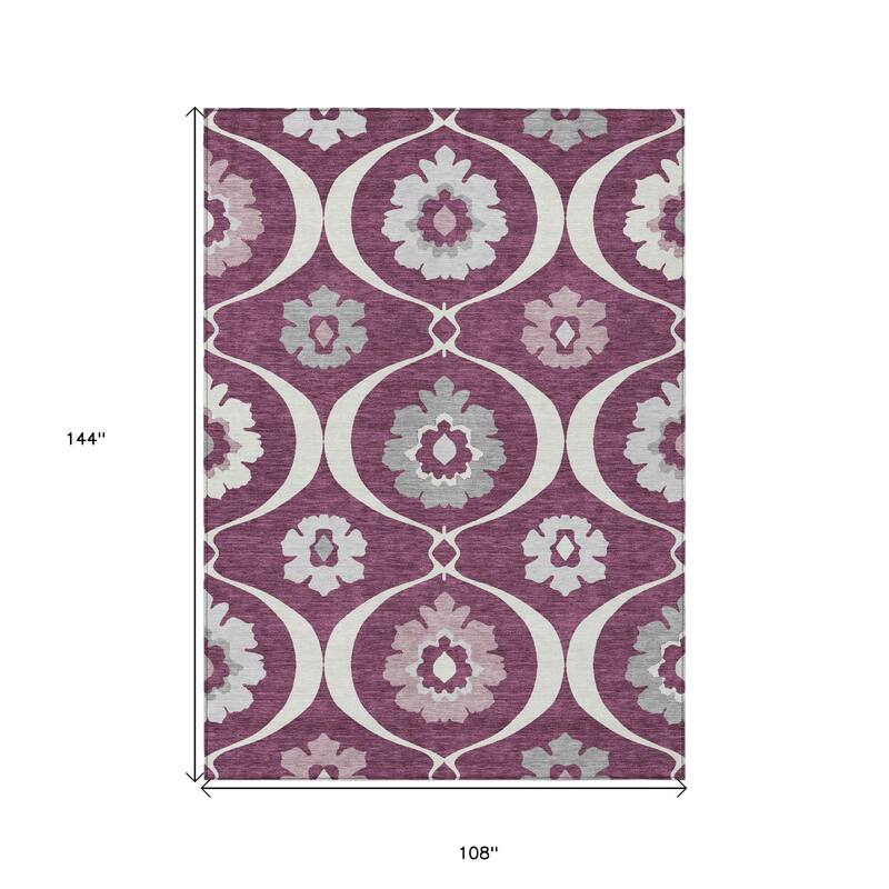 HomeRoots Medallion Transitional Rectangle Outdoor Rug