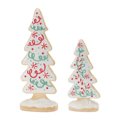 Gingerbread Holiday Tree (Set of 2) - N/A