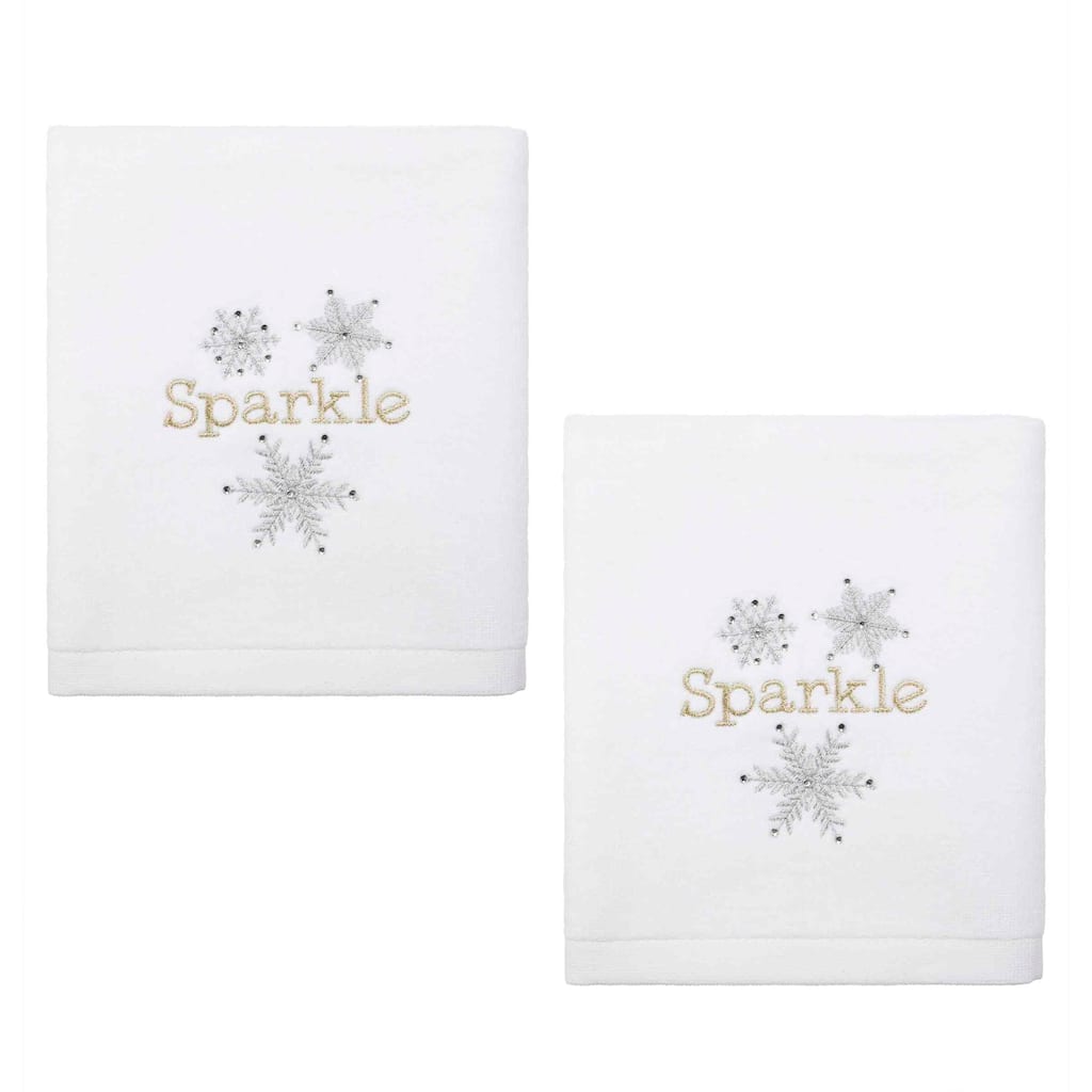 Avanti Linens Snowflake 2-Pack Hand Towel Set - Hand Towel 2pk Set