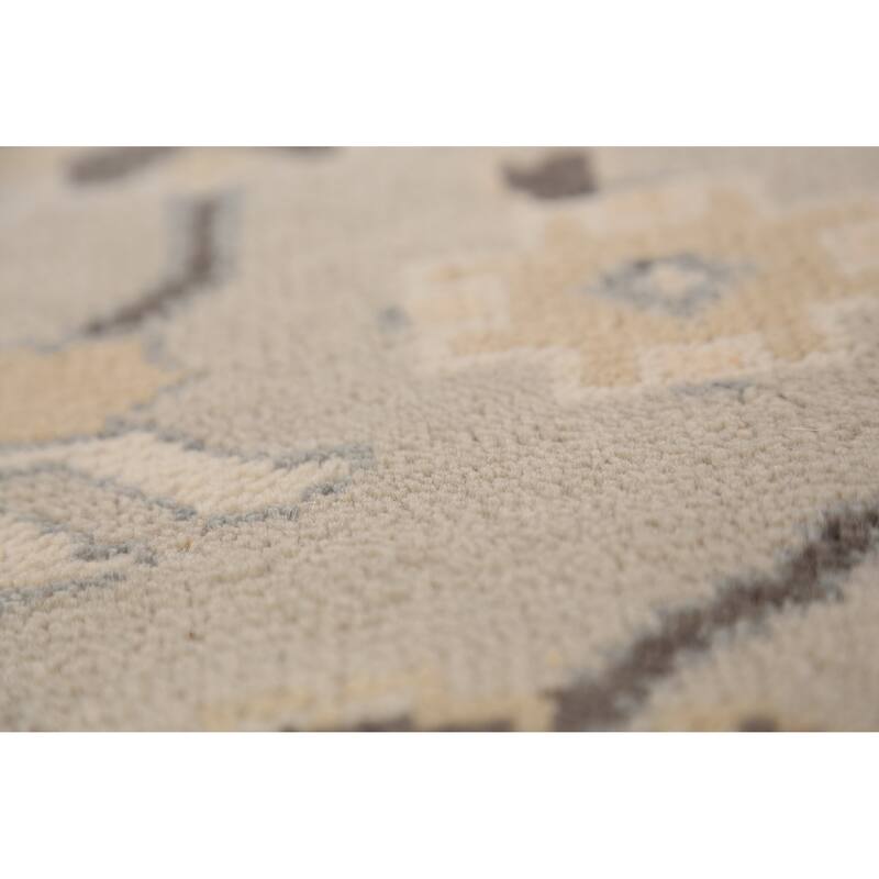 All-Over Floral Oushak Indian Area Rug Handmade Wool Carpet - 8'1"x 9'8"