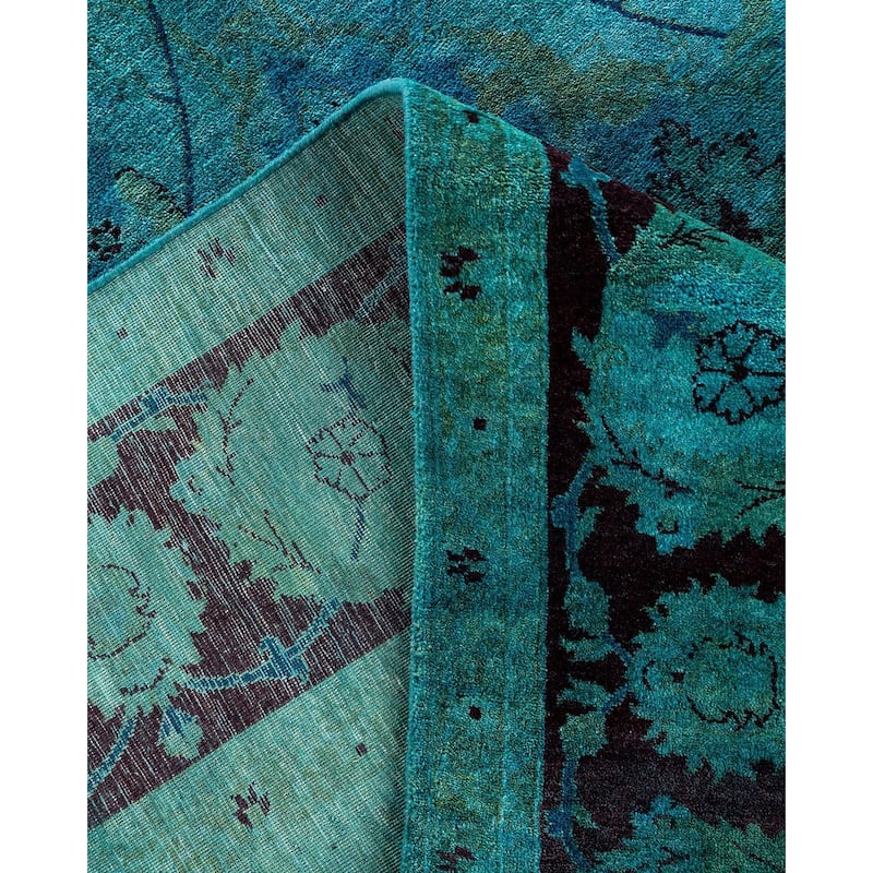 Contemporary Overdyed Wool Hand Knotted Area Rug - 6' 3" x 9' 4"