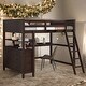 preview thumbnail 1 of 50, Full size Loft Bed With Drawers and Desk,Shelves for Home Espresso
