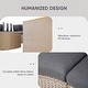 preview thumbnail 9 of 19, Nuon 5-piece Outdoor Patio Conversation Sets Half Moon Furniture Rattan Wicker Sofa Sectional Set by Havenside Home