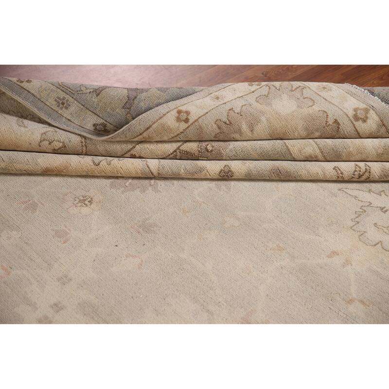 Traditional Kazak Area Rug Hand-Knotted Floral Wool Carpet - 8'9" x 9'8"