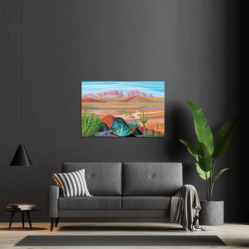 West Of Phoenix Print On Acrylic Glass by Charles Harker