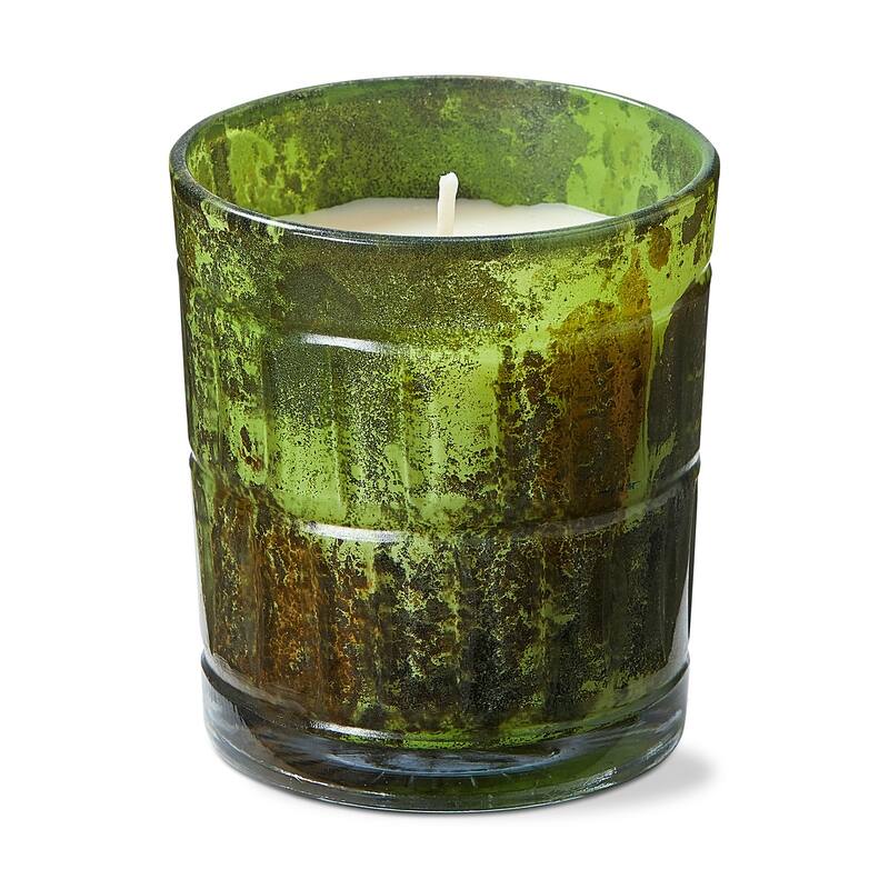 Dk Amber Char Birch Scented Votive Candle 6.5oz Fall Harvest Dark Green 25hr Burn Time 3.5in H x 3in Dia