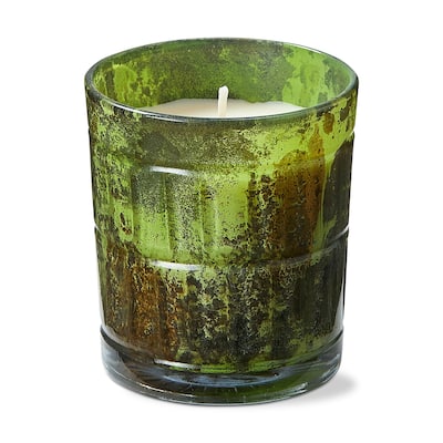 Dk Amber Char Birch Scented Votive Candle 6.5oz Fall Harvest Dark Green 25hr Burn Time 3.5in H x 3in Dia