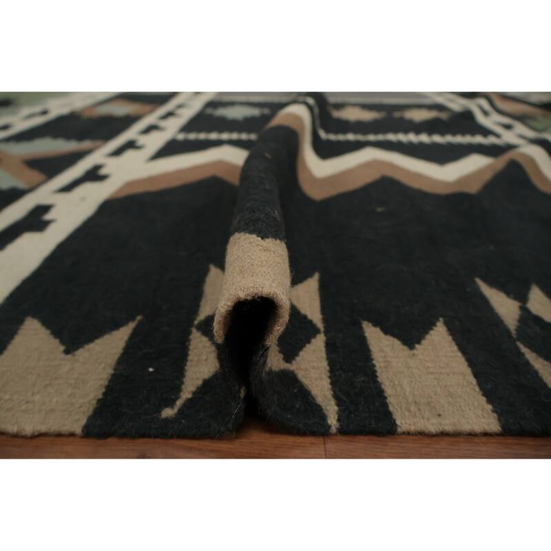 Hand Woven Oriental 100% Wool Carpet Southwestern Tribal Multi-Colored Kilim Area Rug - 11' 6'' X 11' 6''