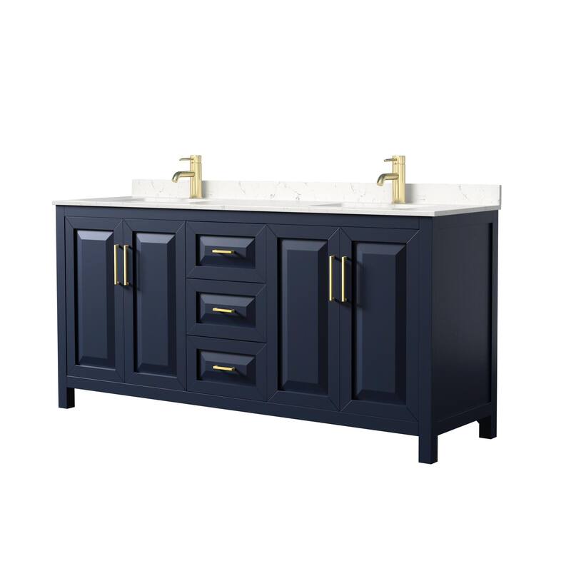 Wyndham Collection Daria 72" Free Standing Double Basin Vanity Set