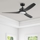 preview thumbnail 26 of 33, 52" Honeywell Lynton Indoor/Outdoor Ceiling Fan with Color Changing LED Light, Remote Control, High Performance Blades 52 Inches - Matte Black - Hardwired