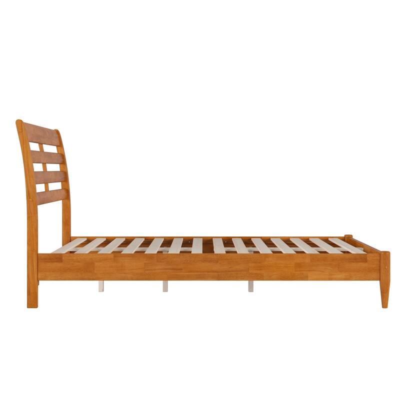 Low Profile Platform Bed - Solid Wood Bed Frame - Modern Bedroom Furniture - Twin, Full, Queen, King Sizes
