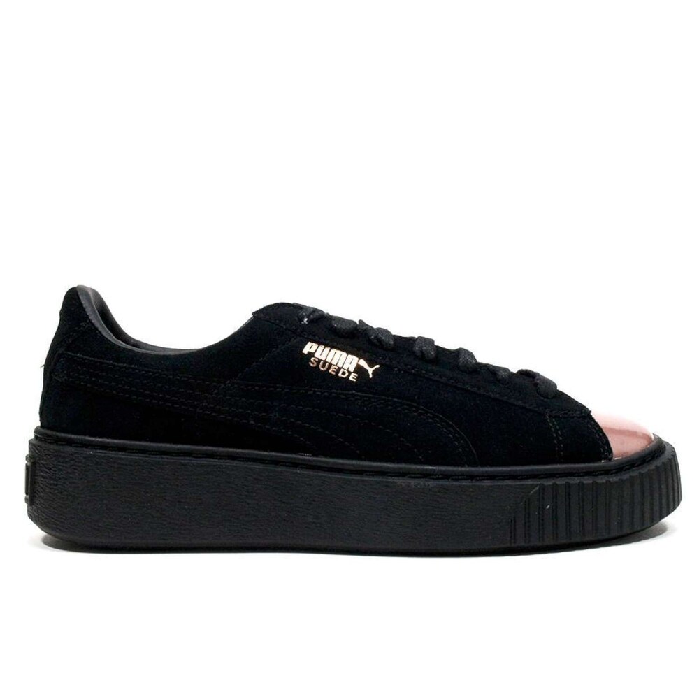 puma suede platform gold