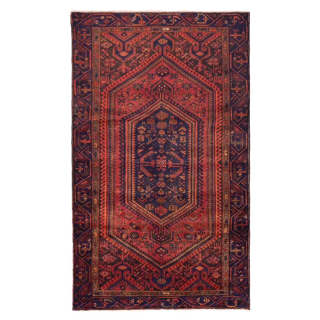 ECARPETGALLERY Hand-knotted Andelz Red Wool Rug - 4'10 x 8'2