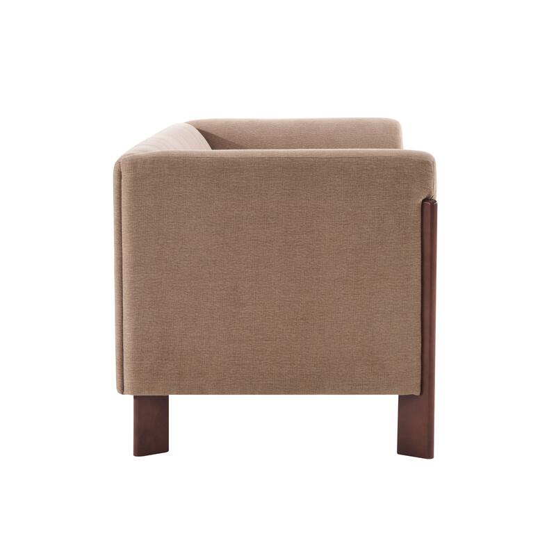 Christopher Knight Home Aurelian Birch Upholstered Tuxedo Sofa with Solid Wood Legs