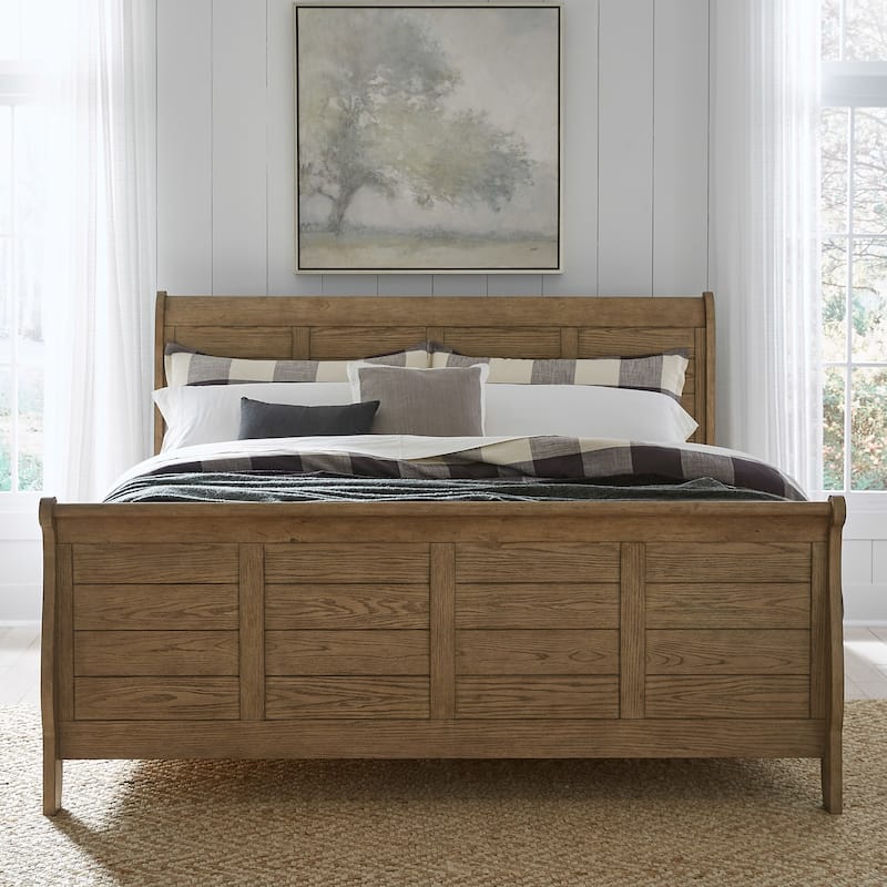 Liberty Furniture Grandpa's Cabin Sleigh Bed, Dresser, Mirror, Chest - California King, King, Queen