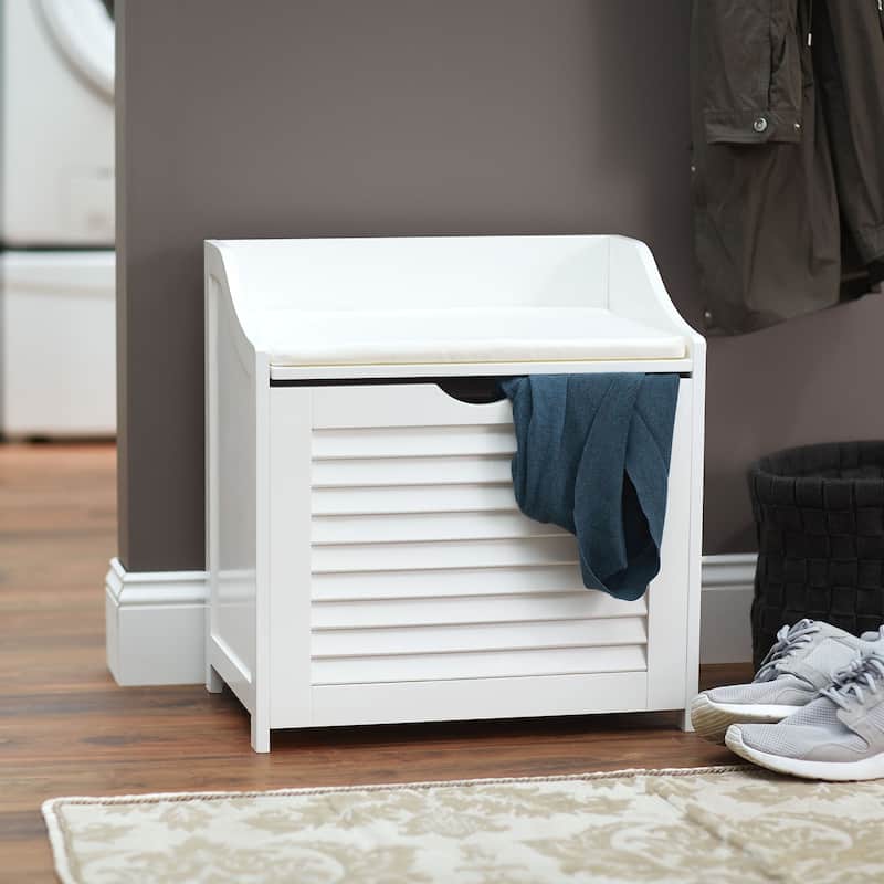 Household Essentials Single Load Hamper Cabinet Seat