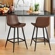 preview thumbnail 77 of 103, LUE BONA Modern Industrial Counter Stools Faux Leather Upholstered Counter Height Bar tools with Back