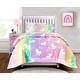 preview thumbnail 2 of 3, Rainbow & Stars Unicorn Sheet Set | 100% Softly Brushed Microfiber Polyester | Kids, Multicolored