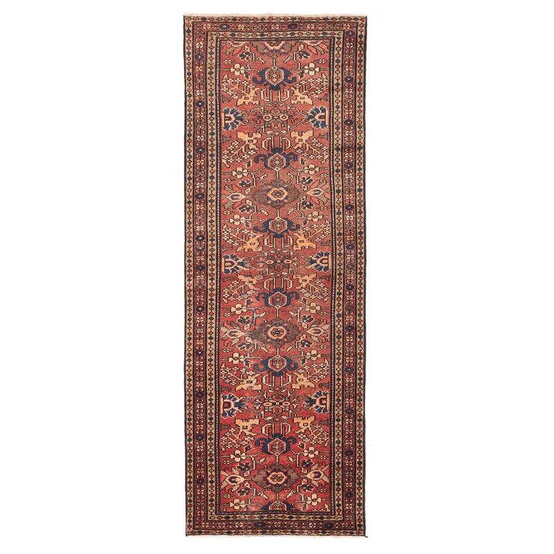 ECARPETGALLERY Hand-knotted Andelz Red Wool Rug - 3'3 x 9'8