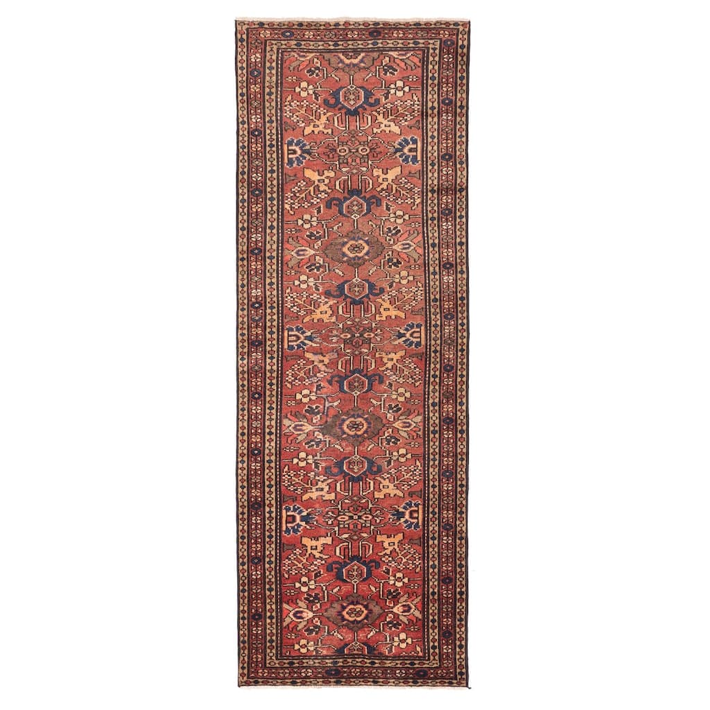 ECARPETGALLERY Hand-knotted Andelz Red Wool Rug - 3'3 x 9'8