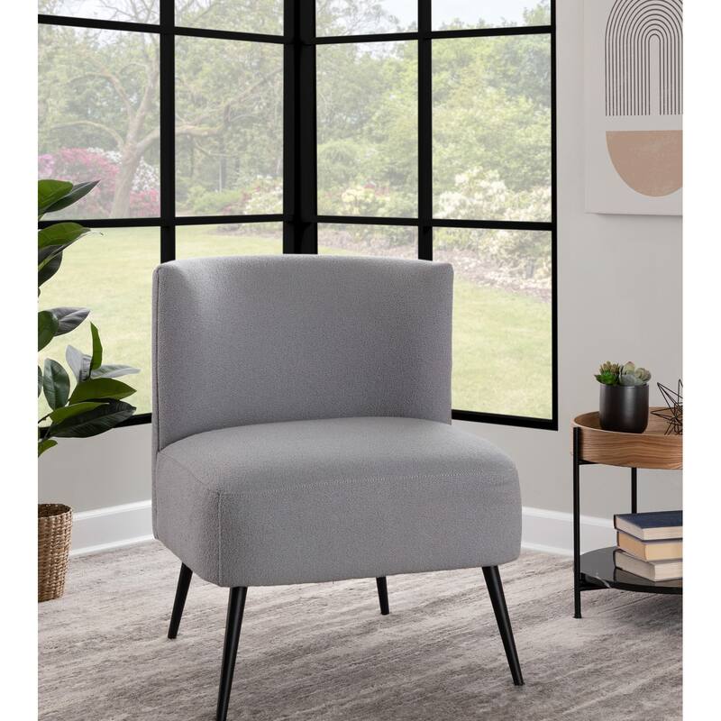Silver Orchid Harding Slipper Chair