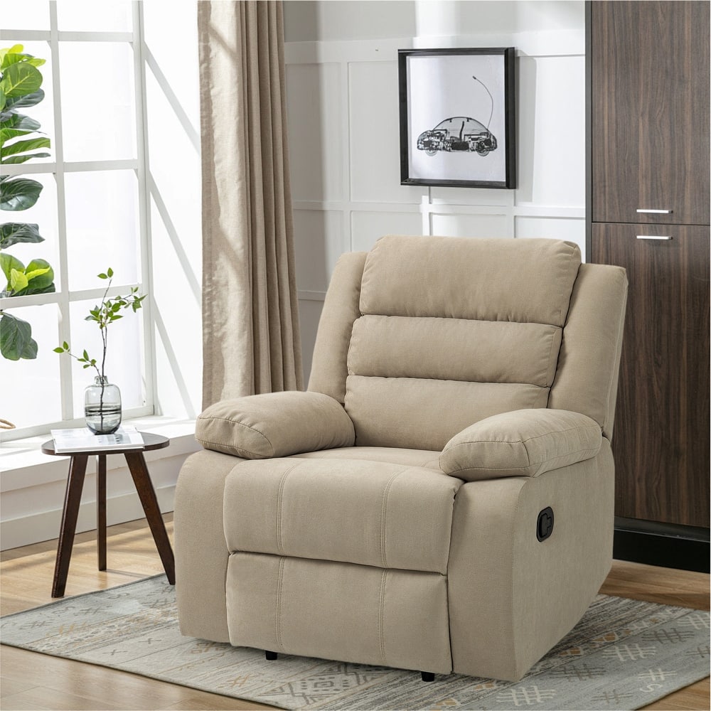Modern 36'' W Cotton/ Corduroy Push Back Manual Recliner Chair