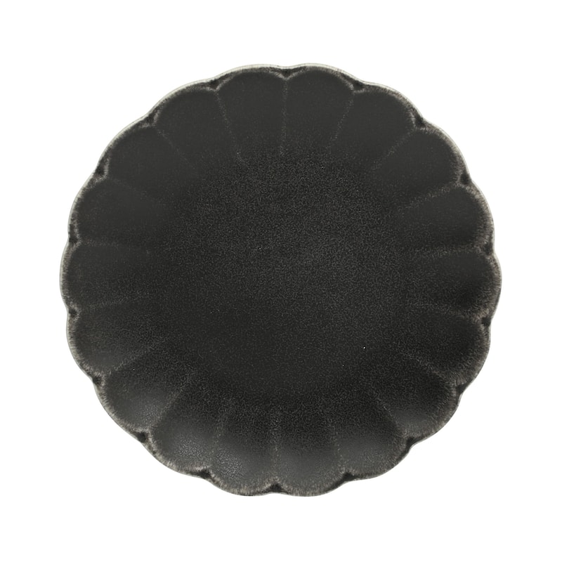 Gibson Elite Malibu Shore 16 Piece Scallop Stoneware Reactive Glaze (Service for 4) Ceramic Plates and Bowls Dinnerware Set