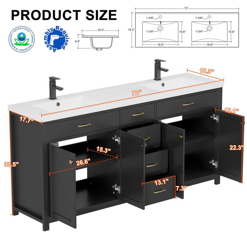 Bathroom Vanity with Sink & Faucet