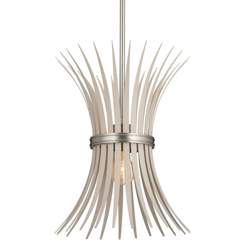 Kichler Lighting Baile 12 inch 1-Light Mini Pendant Greige and Brushed Nickel