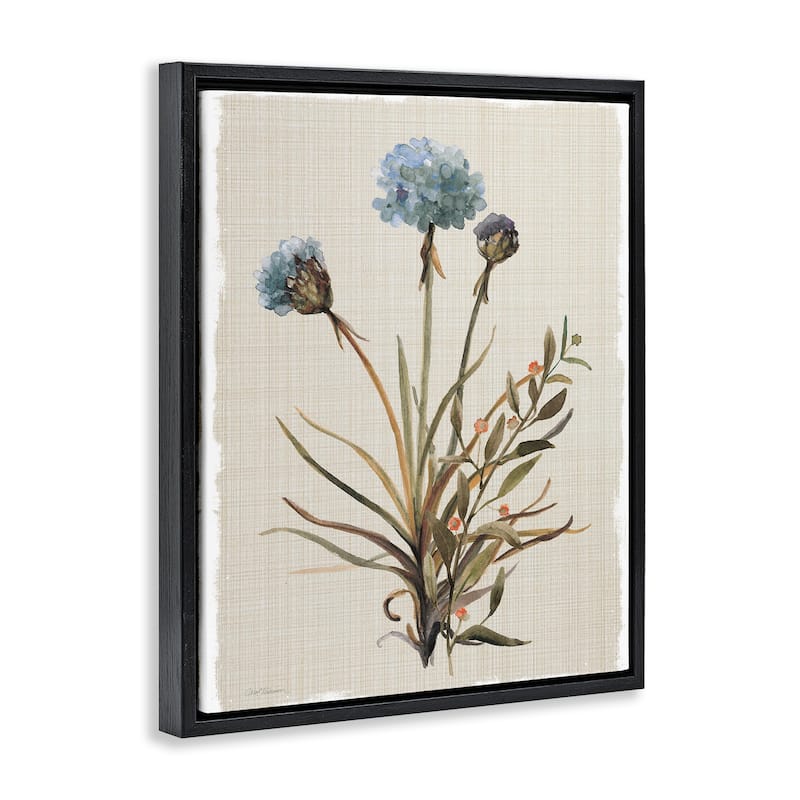 Stupell Natural Hydrangea Buds Framed Floater Canvas Wall Art Design By Carol Robinson