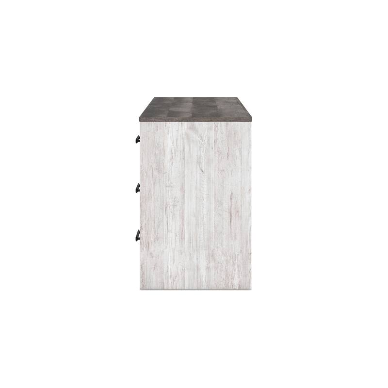 Shawn Home Office Desk, 54 Inch Rectangular Top w Side Drawers, Gray
