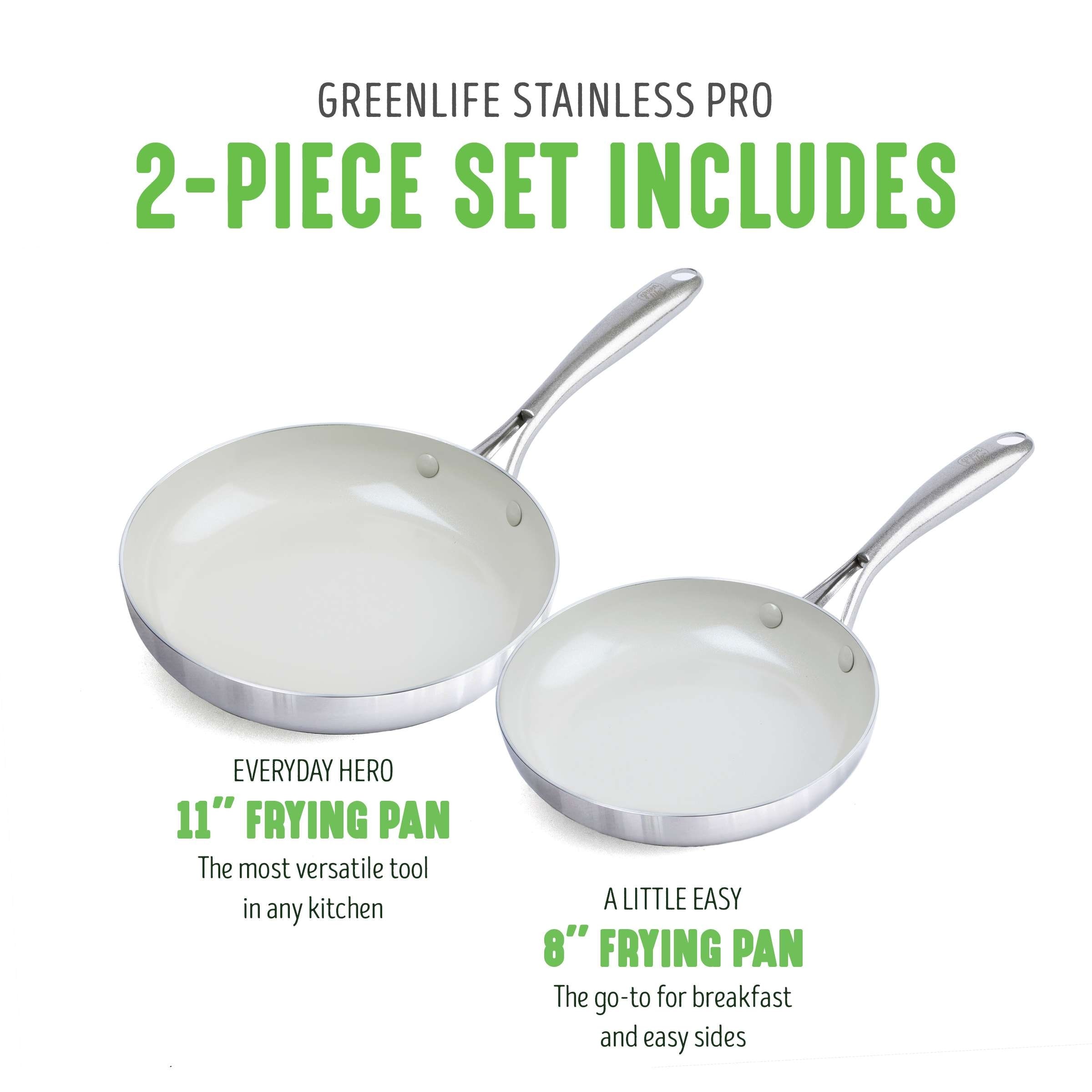 GreenLife Stainless Pro 10 Piece Cookware Set