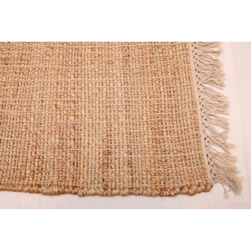 ECARPETGALLERY Flat-Weave Palas Denizli Tan Jute Kilim - 5'4 x 7'3