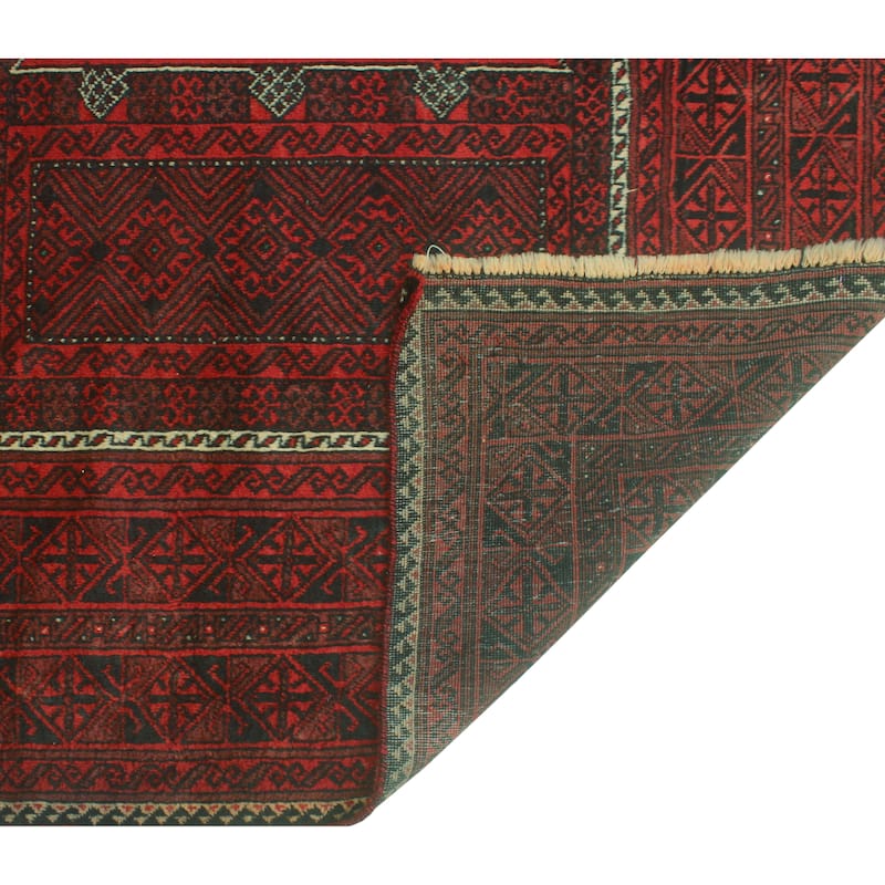 Vintage Distressed Averie Red/Charcoal Rug - 6'6" x 9'9"