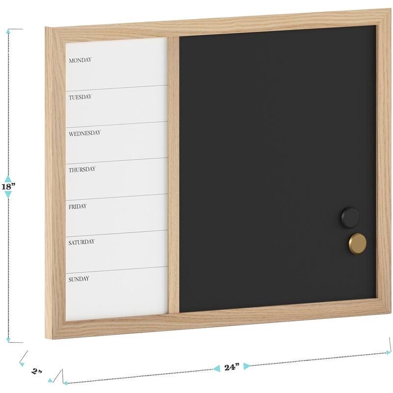 Flash Furniture BR-PM-COM-MW1MB2-4561-MS Everette 24" x 18" Wall Board