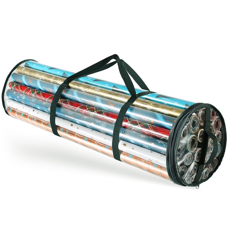 Empyrean Wrapping Paper Storage Container - Small - Green/Medium