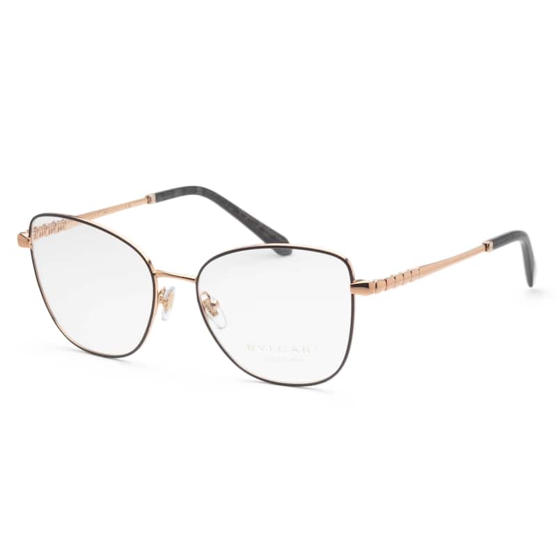 Bulgari Women's 54mm Pink Gold Plated Black Opticals