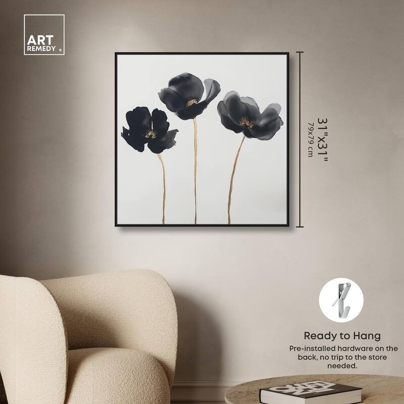 Nocturnal Flowers II Canvas by Art Remedy