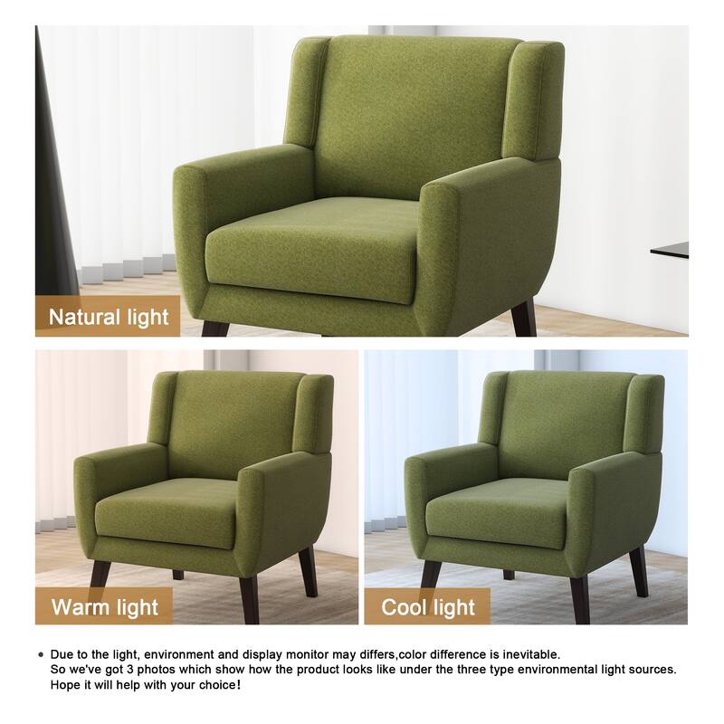 Upholstered Armchair with Wide Back Accent Chair