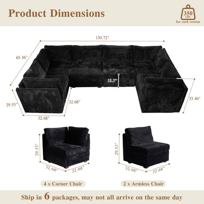 OVIOS Corner Plush Sofa