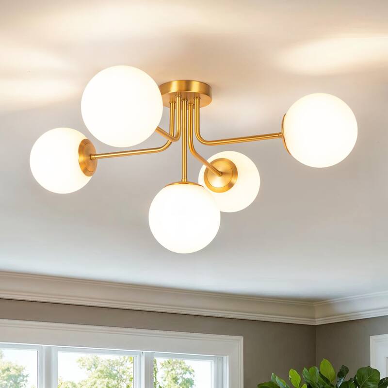 Sputnik Flush Mount Glass Ceiling Light