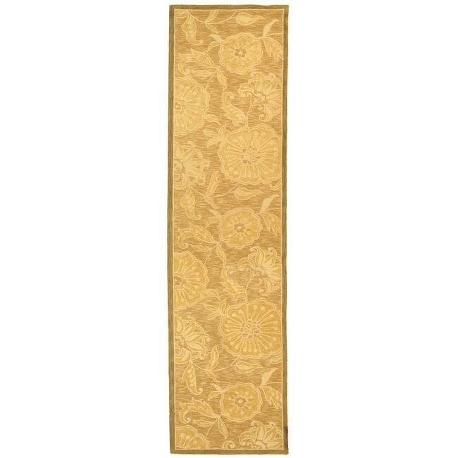 SAFAVIEH Handmade Chelsea Vermont French Country Wool Rug - 2'6" x 10' Runner - Light Brown