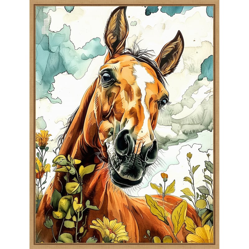 Horse Sky by Justyna Jaszke Framed Canvas Wall Art
